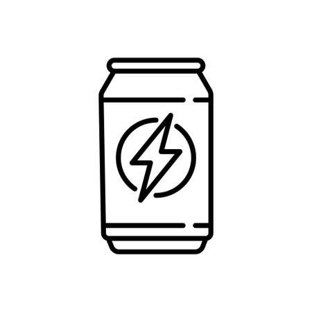Illustration of energy drink cans in various forms isolated from the background.のイラスト素材