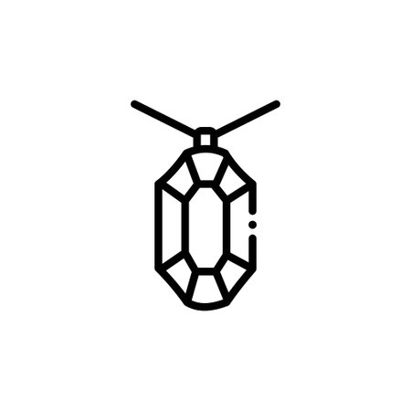 Valuable linear icon. Luxury jewelry. Millionaire wealth. Precious gemstone. Hard edge gem. Thin line customizable illustration. Contour symbol.のイラスト素材