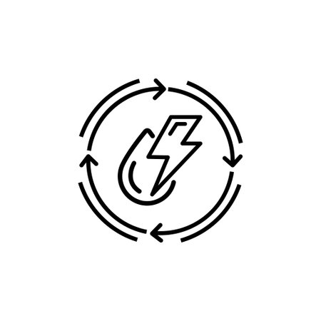 Vector illustration of natural energy icon and transparent backgroundのイラスト素材