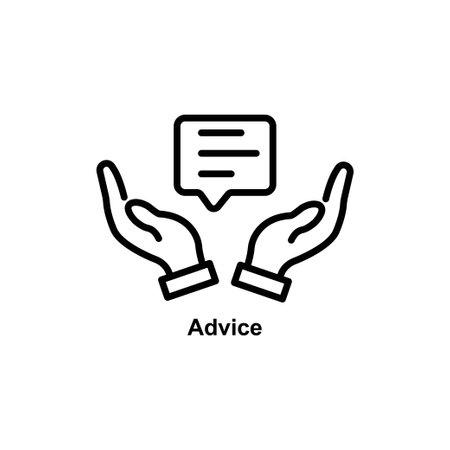 Advice Vector outline Icons. Simple stock illustration stockのイラスト素材