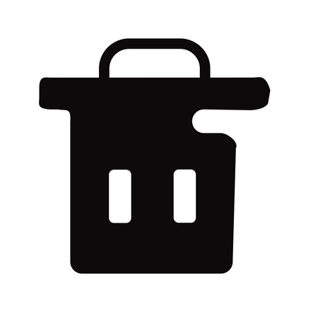 Trash icon, can, sign, dustbin, environment, web, recycling, junkのイラスト素材