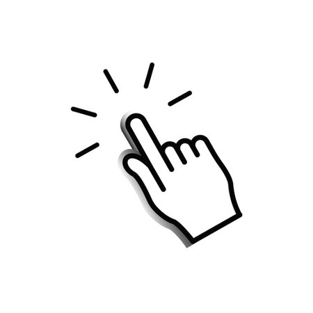 Touch screen finger hand press push iconのイラスト素材