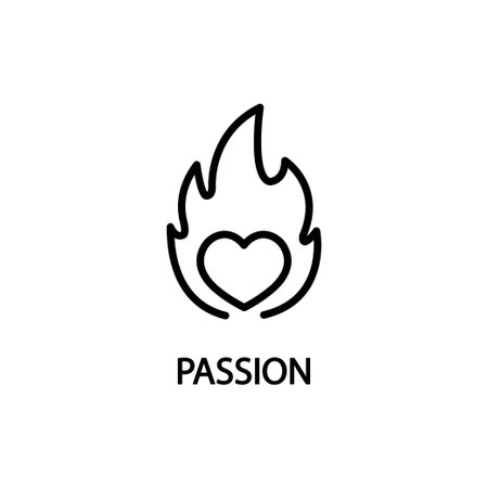 Passion icon. Monochrome simple icon for templates, web design and infographicsのイラスト素材