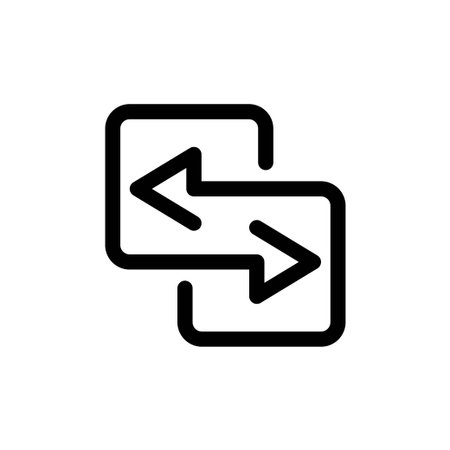 Replacement with movement icon. Replace icon design in trendy style.