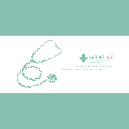 Human heart and lungs icon. Phonendoscope. Vector illustration.のイラスト素材