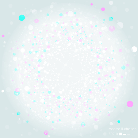 Molecular structure in the form of a sphere. Vector illustrationのイラスト素材