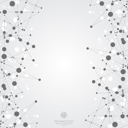 Molecular structure in the form of a sphere. Vector illustrationのイラスト素材