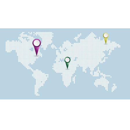 World Map. Vector Illustration.のイラスト素材
