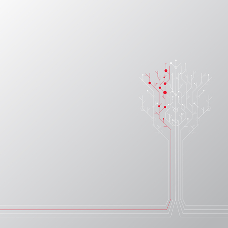 Abstract techno tree. Vector illustrationのイラスト素材
