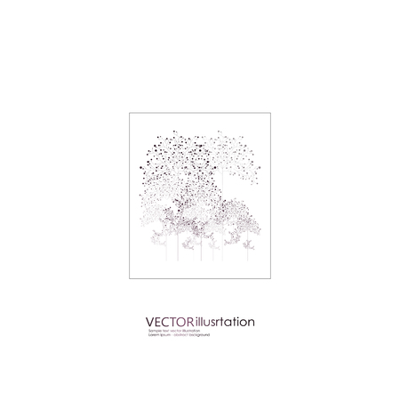 Abstract tree. Vector background.のイラスト素材