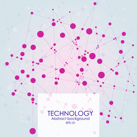 Molecular structure in the form of a sphere. Vector illustrationのイラスト素材