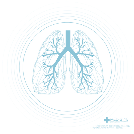 Medical care background with human heart and lungs. Medical clinic logo.のイラスト素材