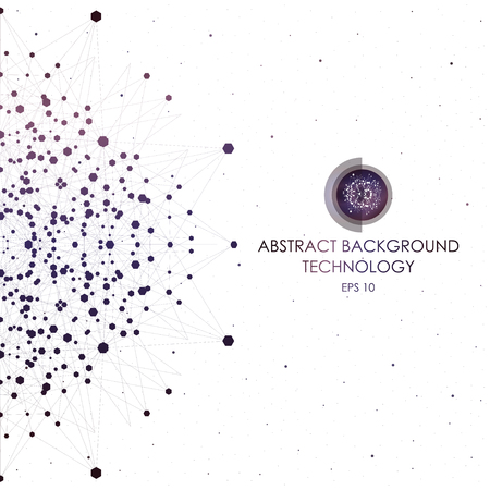 Molecular structure in the form of a sphere. Vector illustration.のイラスト素材