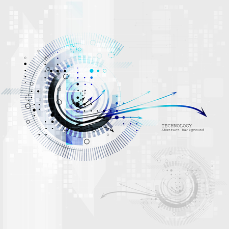 Vector circuit board illustration. Abstract technologyのイラスト素材