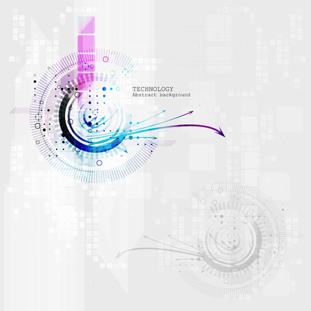 Vector circuit board illustration. Abstract technologyのイラスト素材