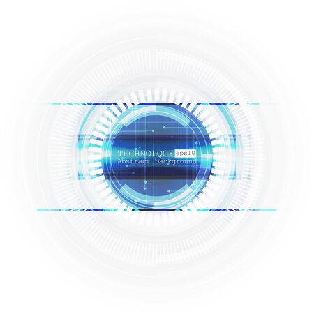 Abstract technology background with various technological elements. Vector illustration.のイラスト素材