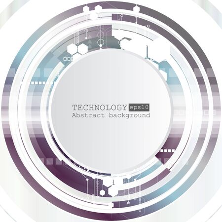 Abstract technology background with various technological elements. Vector illustration.のイラスト素材