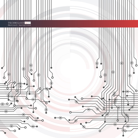 Vector circuit board illustration. Abstract technologyのイラスト素材