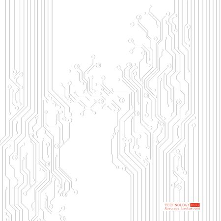 Vector circuit board illustration. Abstract technologyのイラスト素材