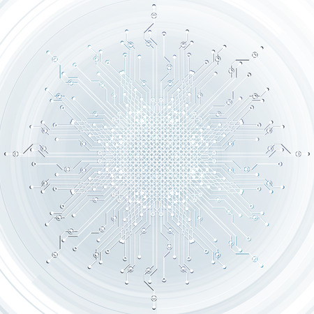 Vector circuit board illustration. Abstract technology.のイラスト素材