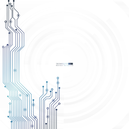 Vector circuit board illustration. Abstract technologyのイラスト素材