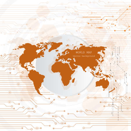 Global network connection World mapのイラスト素材