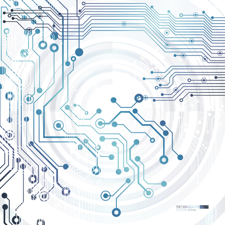 Circuit board, technology background. Vector illustration. EPS 10.のイラスト素材