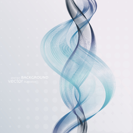 Abstract background with colorful wavy lines. Elegant wave design. Vector technology.のイラスト素材