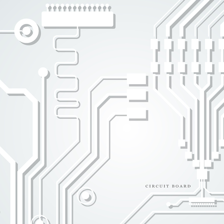 Vector circuit board illustration. Abstract technology. Microchip background.のイラスト素材