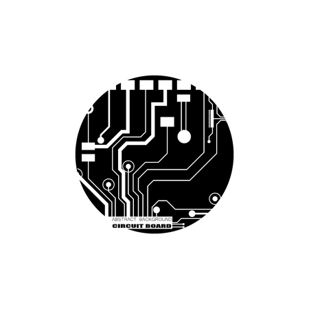 Vector circuit board illustration. Abstract technology. Microchip background.のイラスト素材