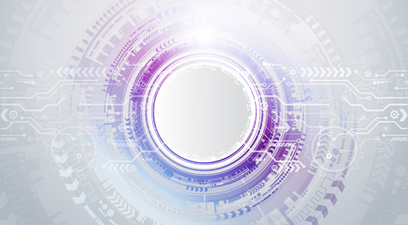 Abstract technological background with various technological elements.のイラスト素材