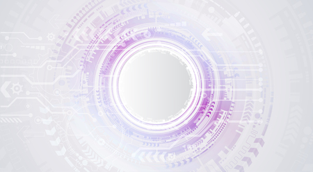 Abstract technological background with various technological elements.のイラスト素材