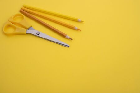 Office supplies. Background for subjects related to school, graphics and drawing