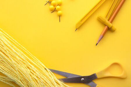 Office supplies. Background for subjects related to school, graphics and drawing