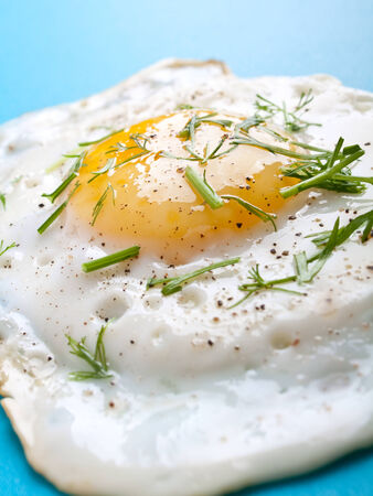 fried egg close-upの写真素材
