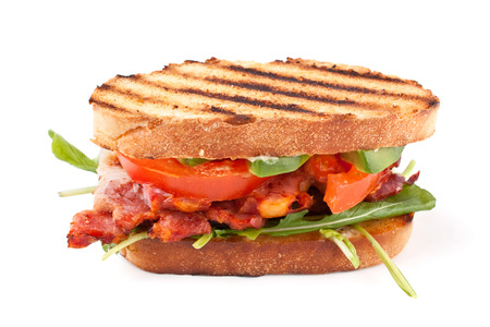 Bacon, lettuce and tomato BLT sandwichの写真素材
