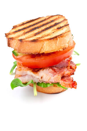 Bacon, lettuce and tomato BLT sandwichの写真素材