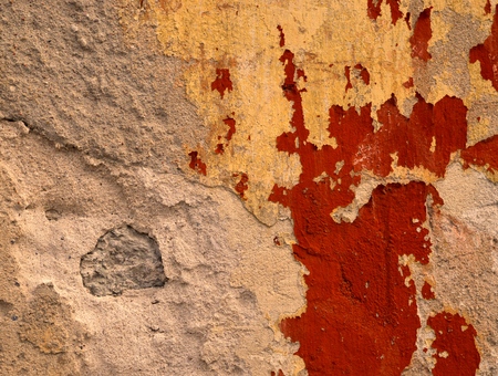 An old plaster on the wall.の写真素材