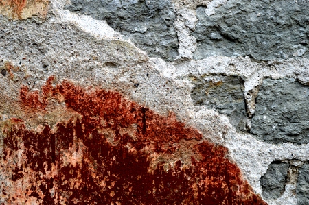 An old plaster on the wall.の写真素材