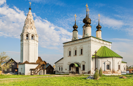 Aleksandrovskiy monastery in spring at sunrise.の写真素材