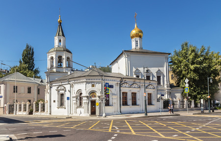 Moscow, Russia - August 11, 2018: Church of the Assumption of the Blessed Virgin Mary in Pechayniki (1695) Sretenka, Moscow.のeditorial素材