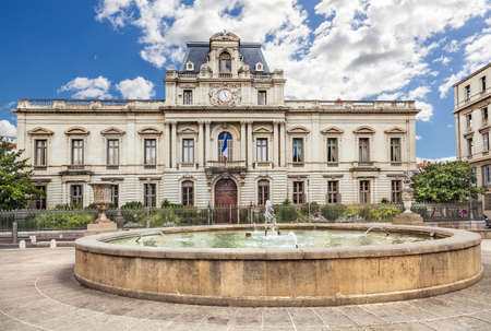 Montpellier, France - July 08, 2014: The building of the Prefecture of Montpellier, is located on the place Des Martyrs-de-La RÃ©sistanceのeditorial素材
