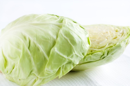 Fresh juicy cabbageÂ  cut into two parts