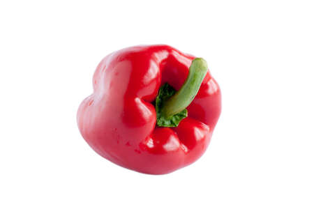Fresh peppers closeup. Red paprikaの写真素材