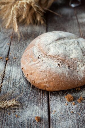 whole loaf of bread on the table, food