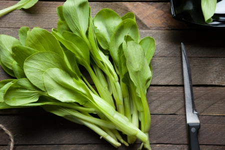 fresh leaves of Chinese cabbage salad, food close upの写真素材