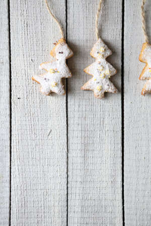 Christmas cookies on the boards,  holiday foodの写真素材