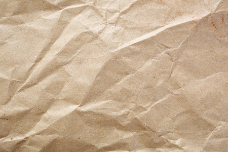 Crumpled kraft the paper, backgroundの写真素材