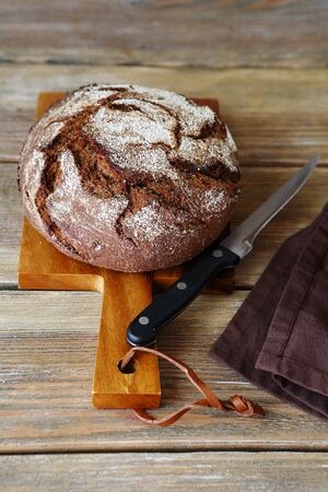 Round rustic bread, healthy food