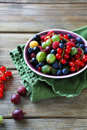 summer berries in bowl, healthy food